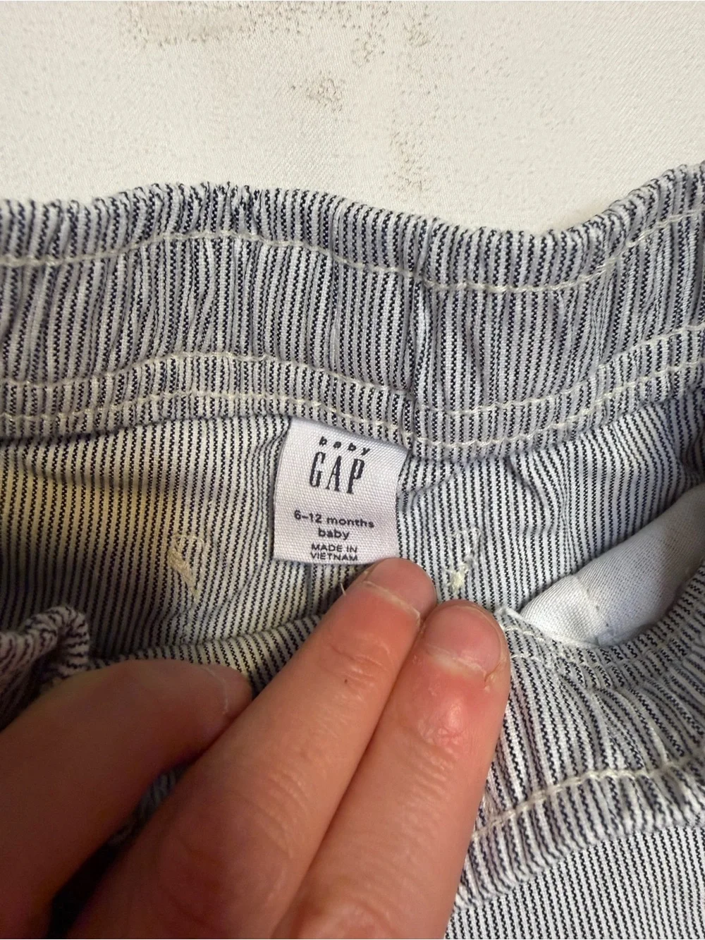 GAP Blue Pinstripe Elastic-Waist Kids Shorts